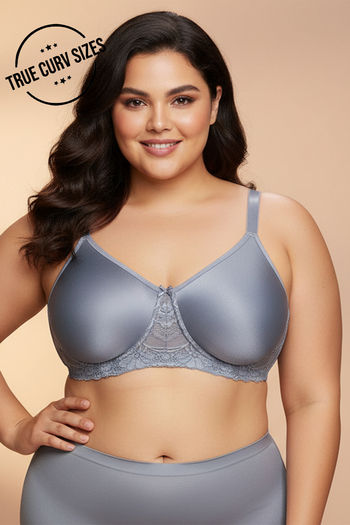 Buy Zivame True Curv Wonder Wire Laminated Cup Full Coverage Super Support Bra - Silver Bullet